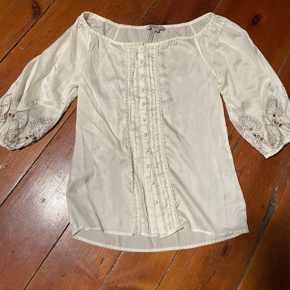 BCBGeneration Cream Blouse